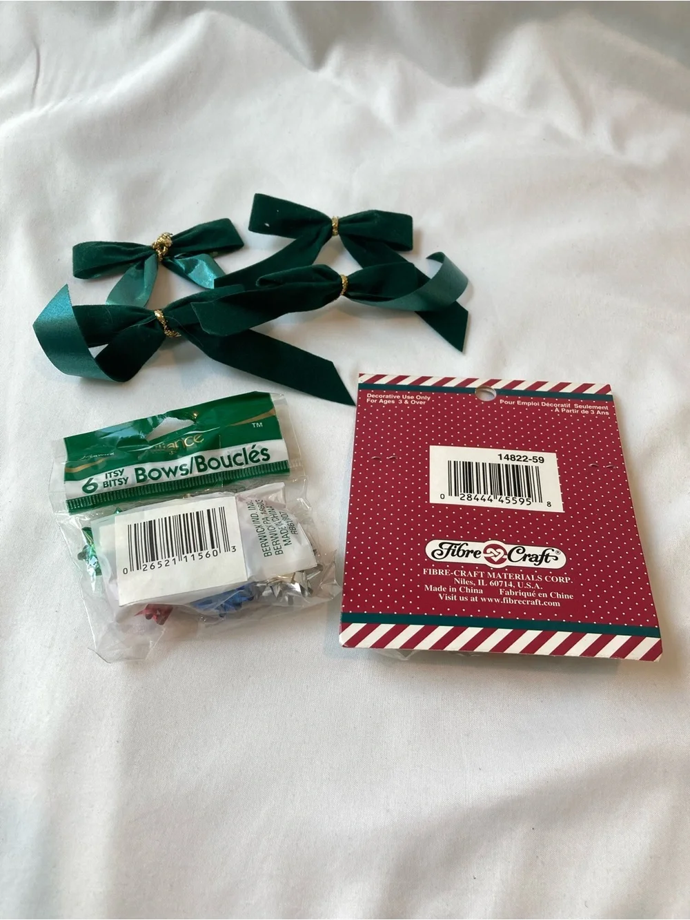 Miniature Dollhouse Christmas Holidays Decorative Craft Items Lot Bows Lights